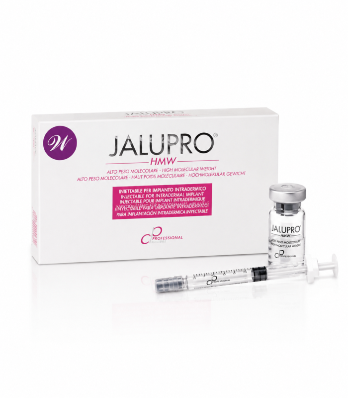Jalupro HMW 1 x 1.5ml and 1 x 1ml injectable skin booster product box