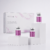 Mesoten Pure Skin 3ml vials displayed on white podiums with branded box