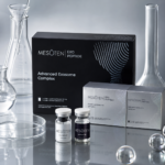 Mesoten Exo Peptide advanced exosome complex displayed with laboratory glassware