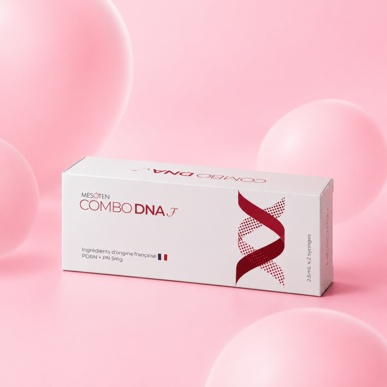 Single Mesoten Combo DNA F box on a soft pink product photography background