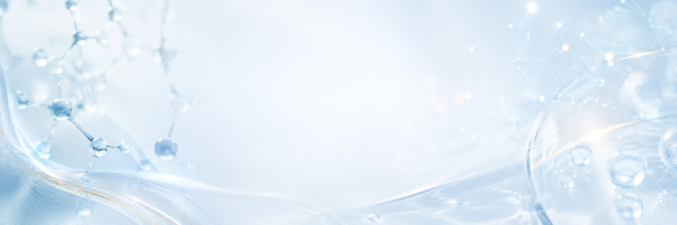 Pale blue scientific molecular background for Olune Clinical Insights.